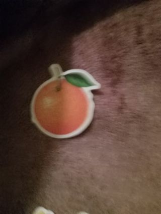 Orange fruit sticker