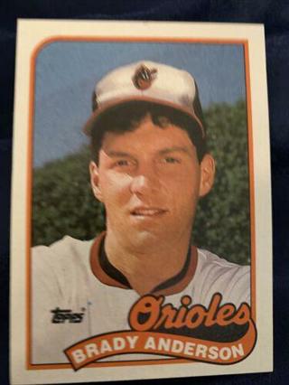 Brady Anderson 1989 Topps Rookie card Baltimore Orioles