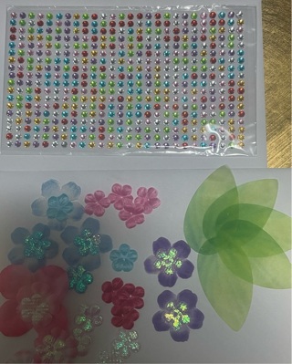 Flowers & Rhinestones For Crafts 