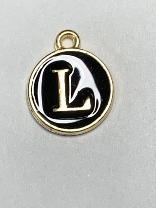 BLACK AND GOLD INITIAL LETTERS~#L1~FREE SHIPPING!