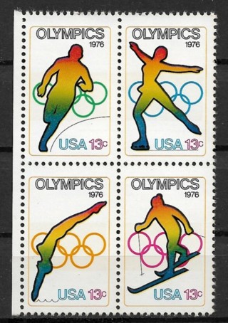 1976 Sc1695-8 Winter Olympic Games MNH Block of 4