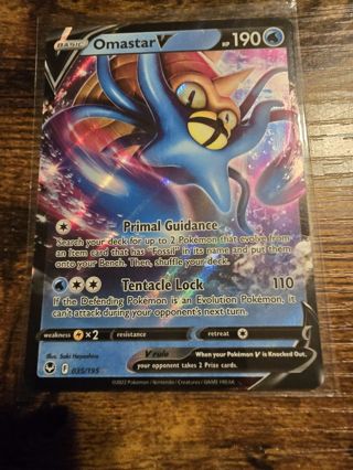 Pokemon Omaster V 035/195 holo rare card