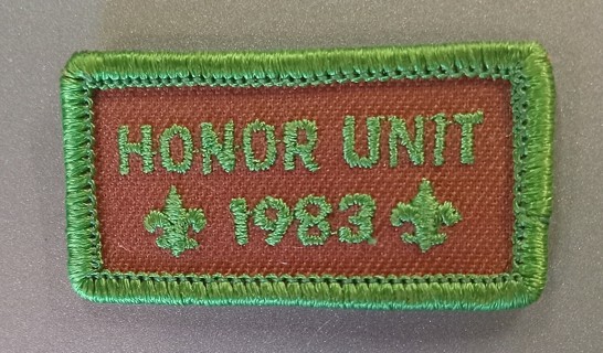 Honor unit 1983 uniform patch boy scout scouts bsa 