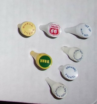 Advertising Golf Tees-American Airlines-Shell Gas-Phillips 66-ML-Tampons-Tee-Up 