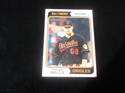 2023 Topps Heritage High Number    Tyler Wells   card  #  570  Baltimore Orioles