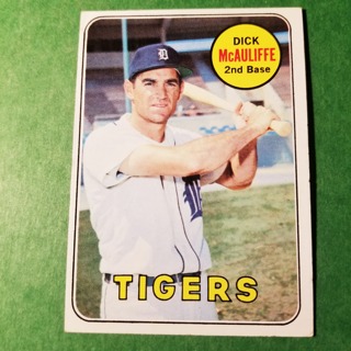 1969 - TOPPS BASEBALL CARD  NO. 305 - DICK McAULIFFE - TIGERS