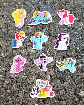 MY LITTLE PONY WATERPROOF STICKERS STYLE 2 FOR LAPTOP SCRAPBOOK WATER BOTTLE SKATEBOARD AND MORE 
