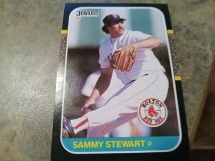 1987 DONRUSS SAMMY STEWART BOSTON RED SOX BASEBALL CARD# 658