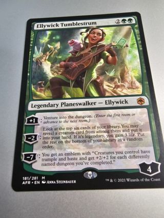 Magic the gathering mtg Ellywick Tumblestrum Mythic Rare card Forgotten Realms