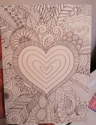 "I Love You" Heart Card you Color! (with Envelope)
