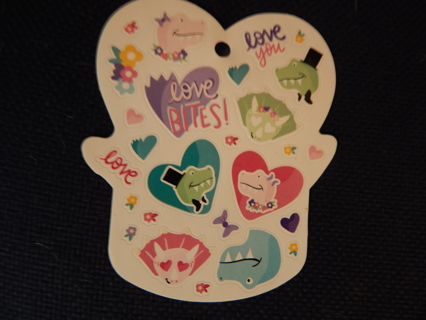 MINI sheet of DINOSAUR LOVE VIBES stickers