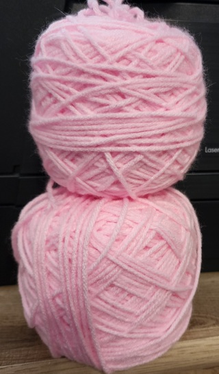 Pink Yarn - total weight is 9.3 ozs