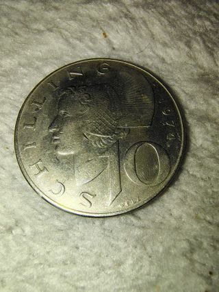 Austria 1974 Ten Schilling Coin