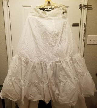 CRINOLINE - 2 TIER WEDDING for WEDDING/PARTY DRESS - DAVID'S BRIDAL - SZ 16 - FREE SHPG :D