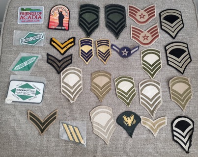 Lot of 28 Vintage Military and Railroad Patches