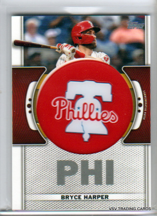 Bryce Harper, 2023 Topps Commemorative Team Logo Card #TLP-BH, Philadelphia Phillies, (LBA)