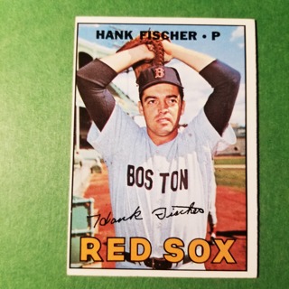 1967 - TOPPS BASEBALL CARD NO. 342 - HANK FISCHER - RED SOX - EXMT/NRMT/MT. - READ