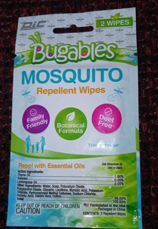 Buggables mosquito repellent wipes