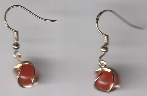 GP RED WATERDROP CATS EYE EARRINGS (PLEASE READ DESCRIPTION)