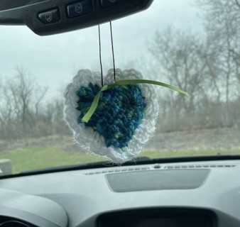 Car Air Freshener _ Handcrocheted