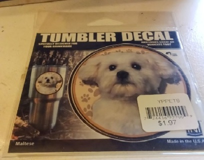 Maltese Tumbler Decal