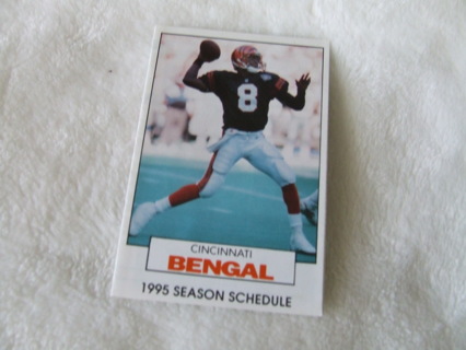 1995 Cincinnati Bengals Football Pocket Schedule 