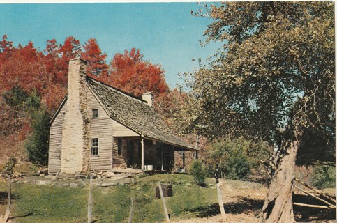 Vintage Unused Postcard: o: Cabin in the Mountains