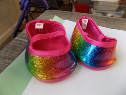 Build a bear workshop rainbow glittery shoes