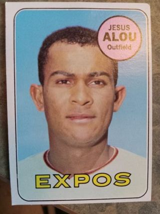 1969 T.C.G. JESUS ALOU MONTREAL EXPOS BASEBALL CARD# 22