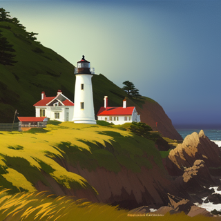 Listia Digital Collectible: Cape Mendocino Lighthouse