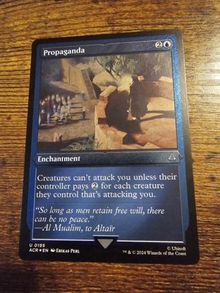 Magic the gathering mtg Propaganda etched foil card Assassins Creed