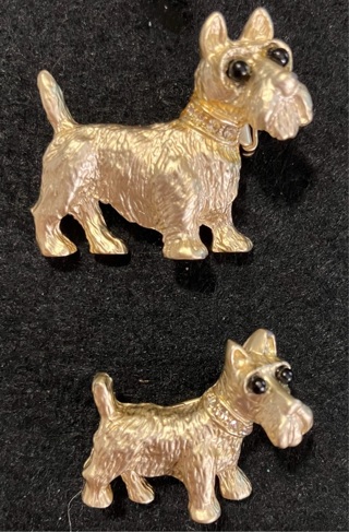 Vintage Scottie Dog Brooches