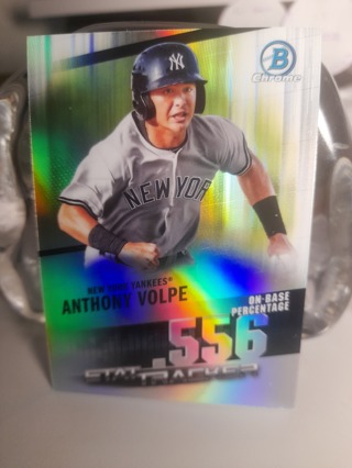 ROOKIE Anthony Volpe Bowman Chrome Refractor Yankees Mint