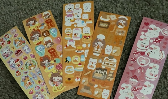 Five Sheets of Stickers!! Free Shipping!!