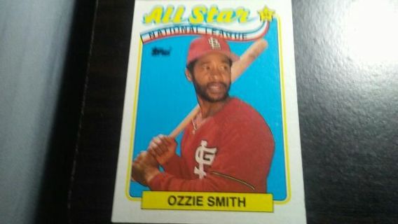 1989 TOPPS ALL STAR NATIONAL LEAGUE OZZIE SMITH ST. LOUIS CARDINALS BASEBALL CARD# 389