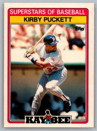 1989 Topps Kay-Bee Superstars of Baseball #24 Kirby Puckett Card