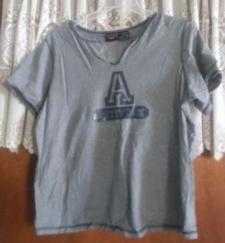 Route 66 Women Gray "A" Shirt 1X Plus Size