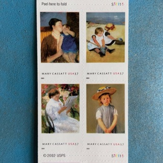 2003 Mary Cassatt USPS 37 cent booklet block of 4 MNH Sc#3804-3807