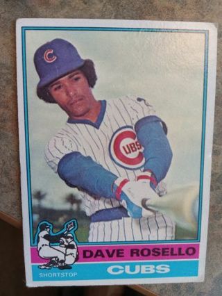 1976 TOPPS DAVE ROSELLO CHICAGO CUBS BASEBALL CARD# 546