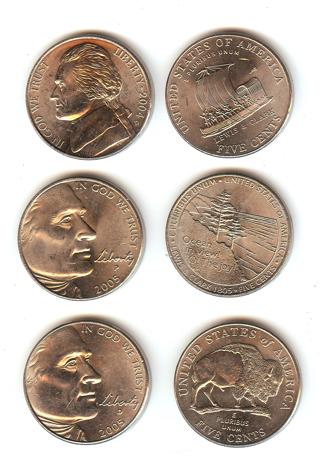 BU Westward Journey Nickel Series From US Mint Roll