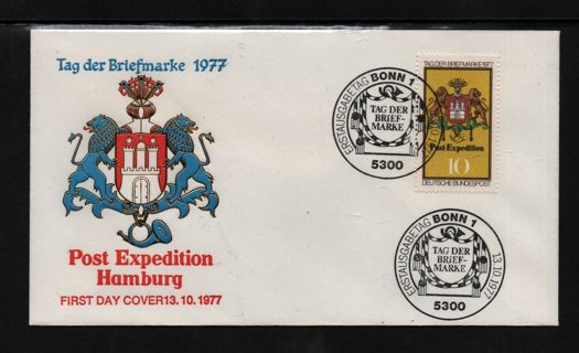 FDC sale - Germany - Day of the stamp 1977 - 13th of october 1977