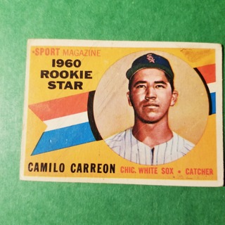 1960 - TOPPS EXNT - NRMT BASEBALL - CARD NO - 121 - CAMILO CARREON ROOKIE - WHITE SOX