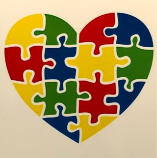 Love someone with autism - 4 x 4” MAGNET - GIN ONLY