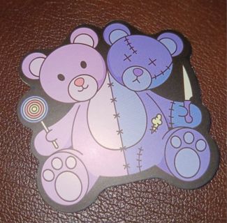 Siamese Twins Teddy Bear Sticker