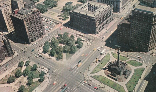 Vintage Unused Postcard: e: Cleveland Public Square, Cleveland, OH