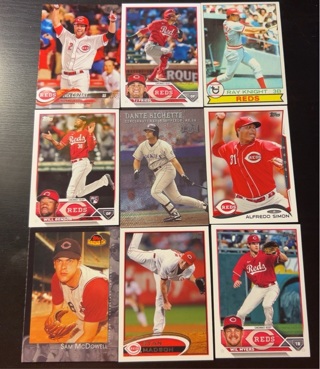 9 Cincinnati Reds baseball cards 