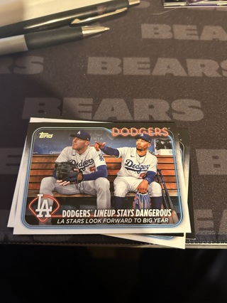 2024 topps dodgers lineup stays dangerous  freeman  betts