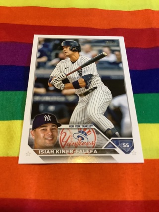 Topps 2023 Collectible Baseball Card #162 Isiah Kiner-Falefa New York Yankees 