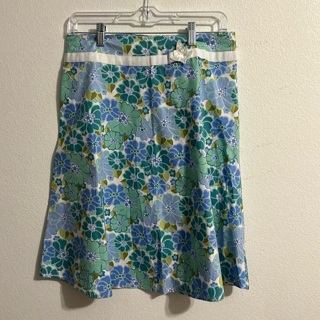 Lemongrass blue floral skirt