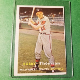 1957 Topps Vintage Baseball Card # 262- BOBBY THOMSON- BRAVES - NRMT/MT